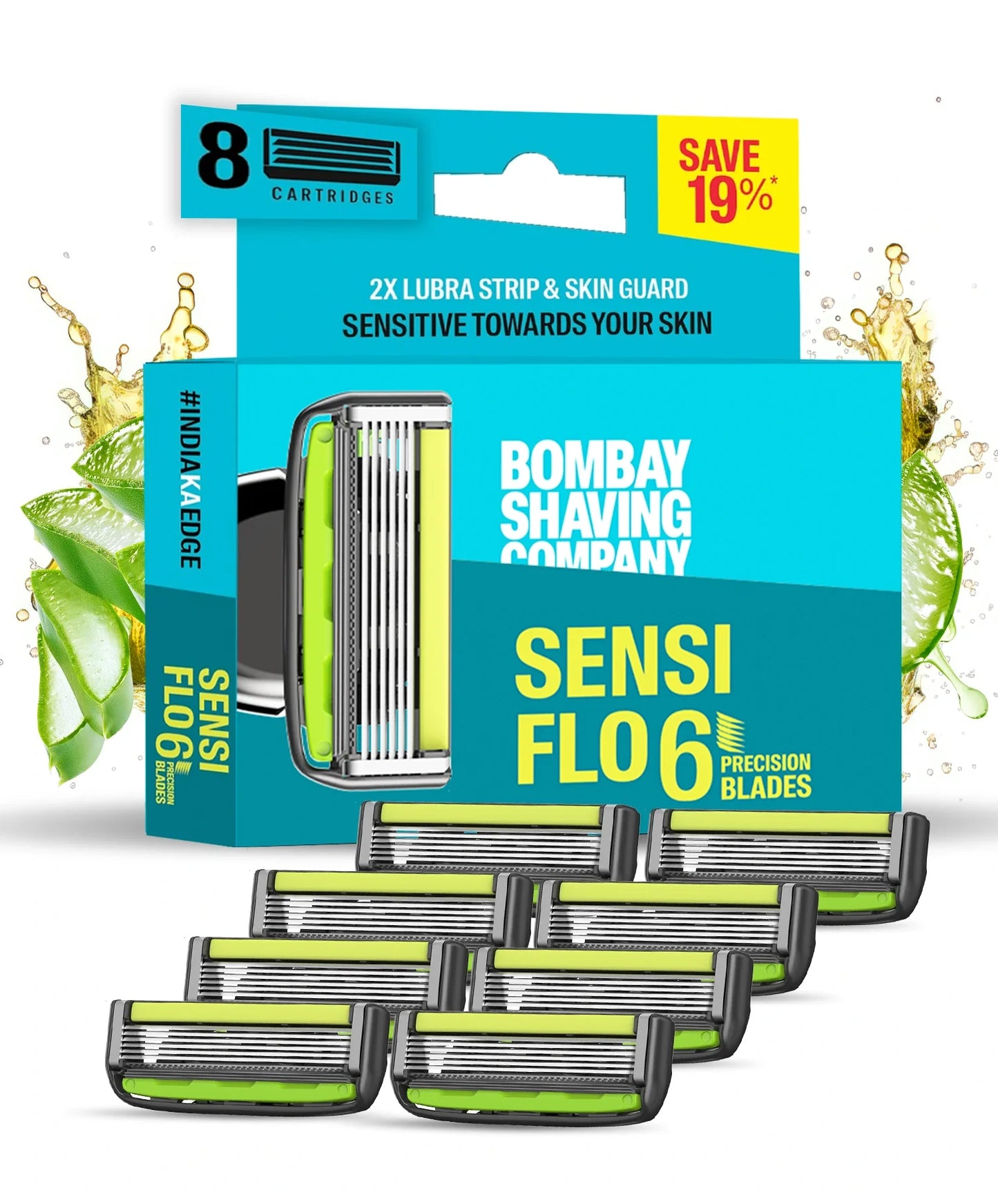 Sensi Flo6 Cartridges (Pack of 8 Blades)