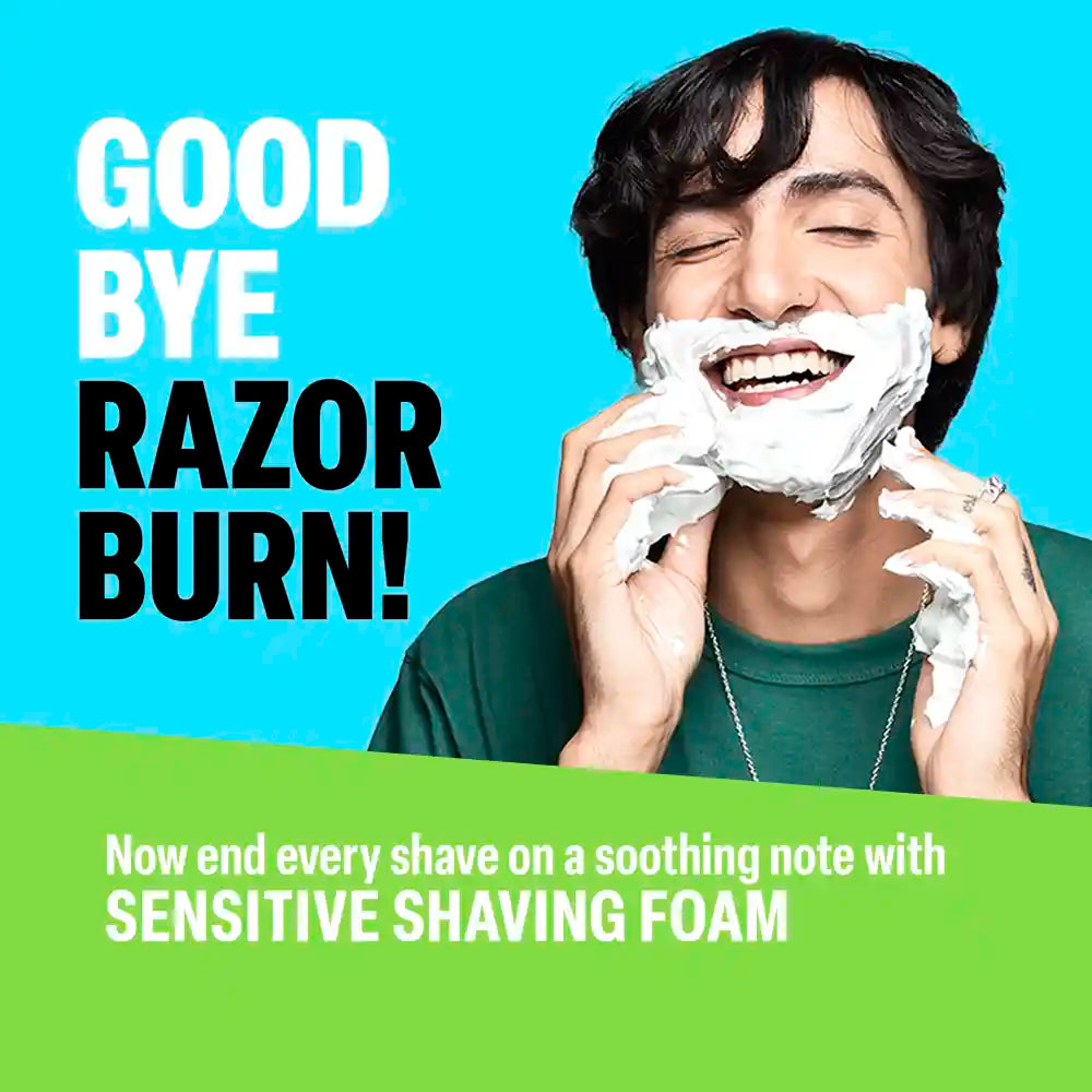 Charcoal & Sensitive Shaving Foam, 50g