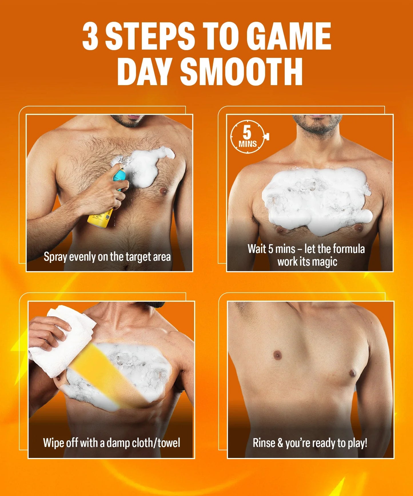 Sports Ready Hair Removal Spray, 200g