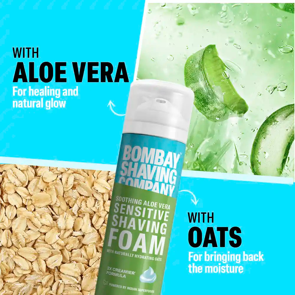 Charcoal & Sensitive Shaving Foam, 50g