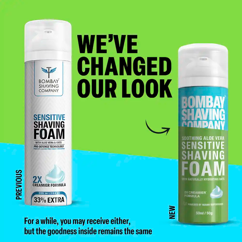 Charcoal & Sensitive Shaving Foam, 50g