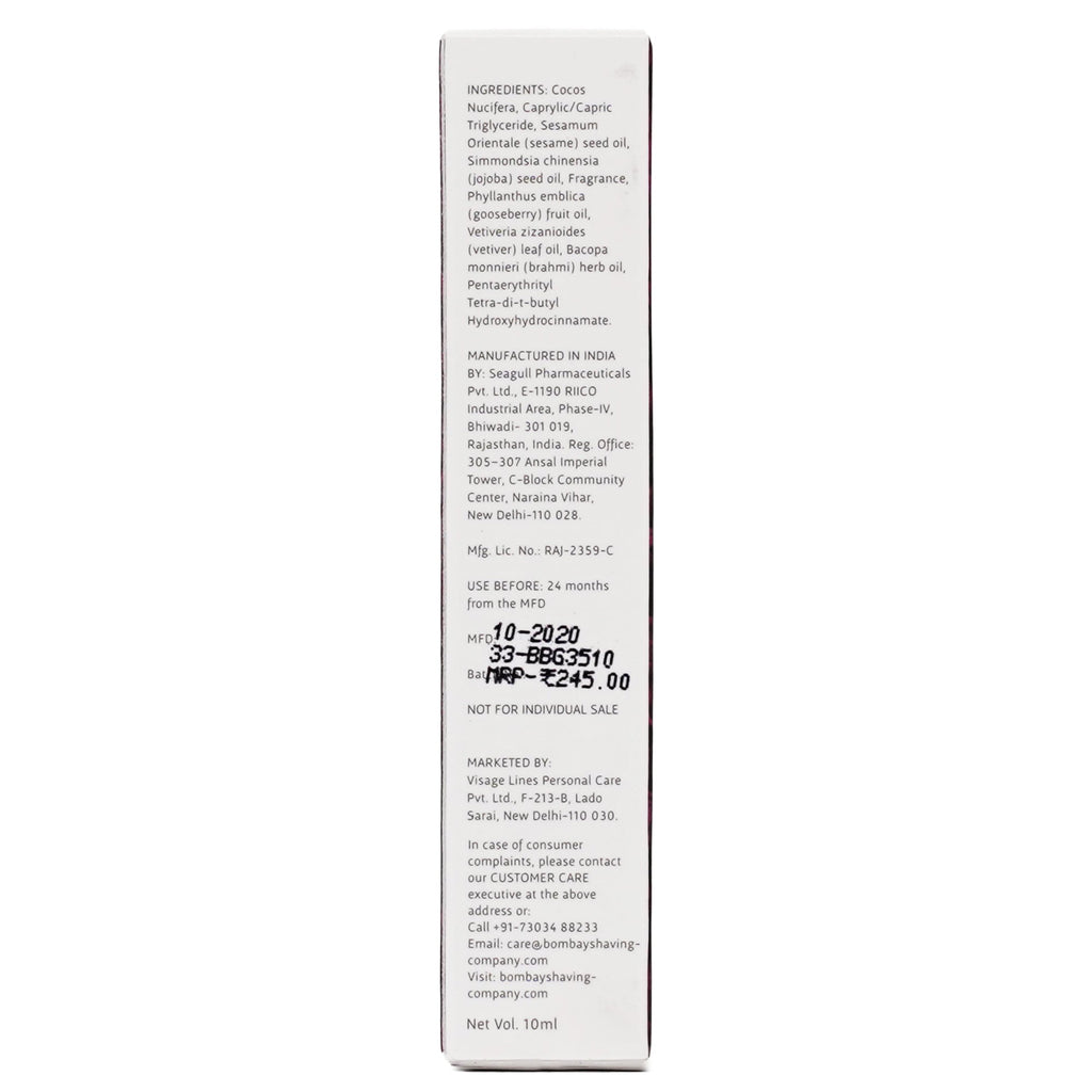 Beard Growth Roll-on box back side