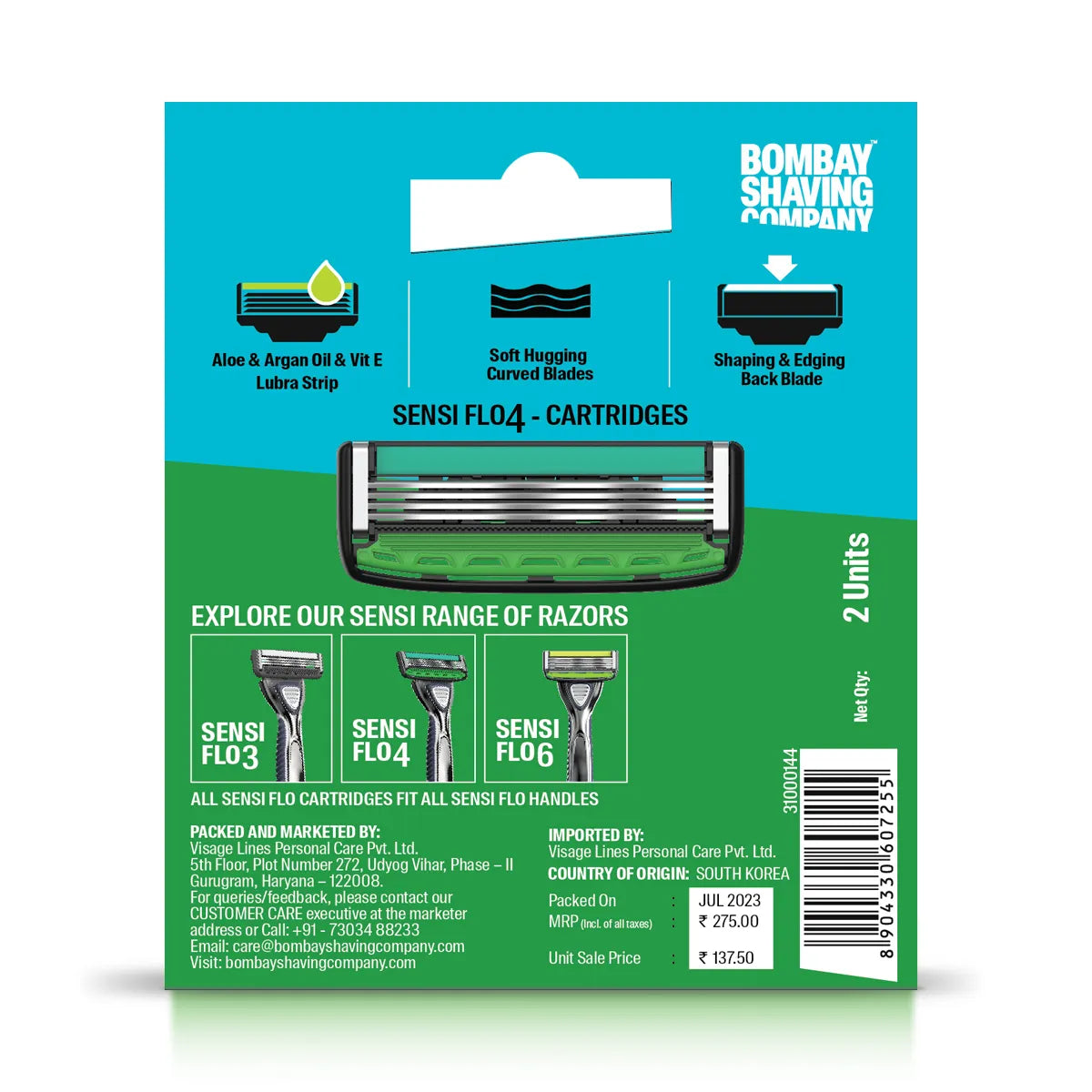 Sensi Flo4 Cartridge (Pack of 2 Blades)