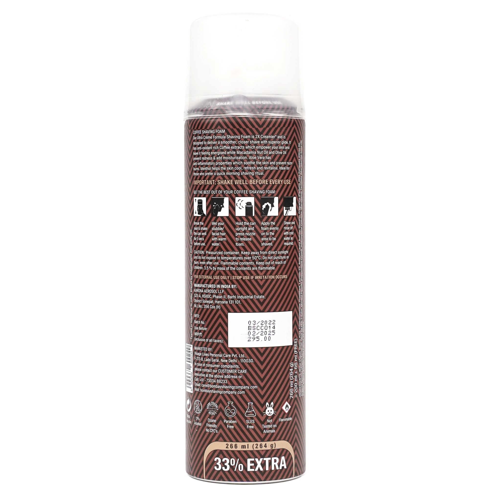 coffee shaving foam instructions