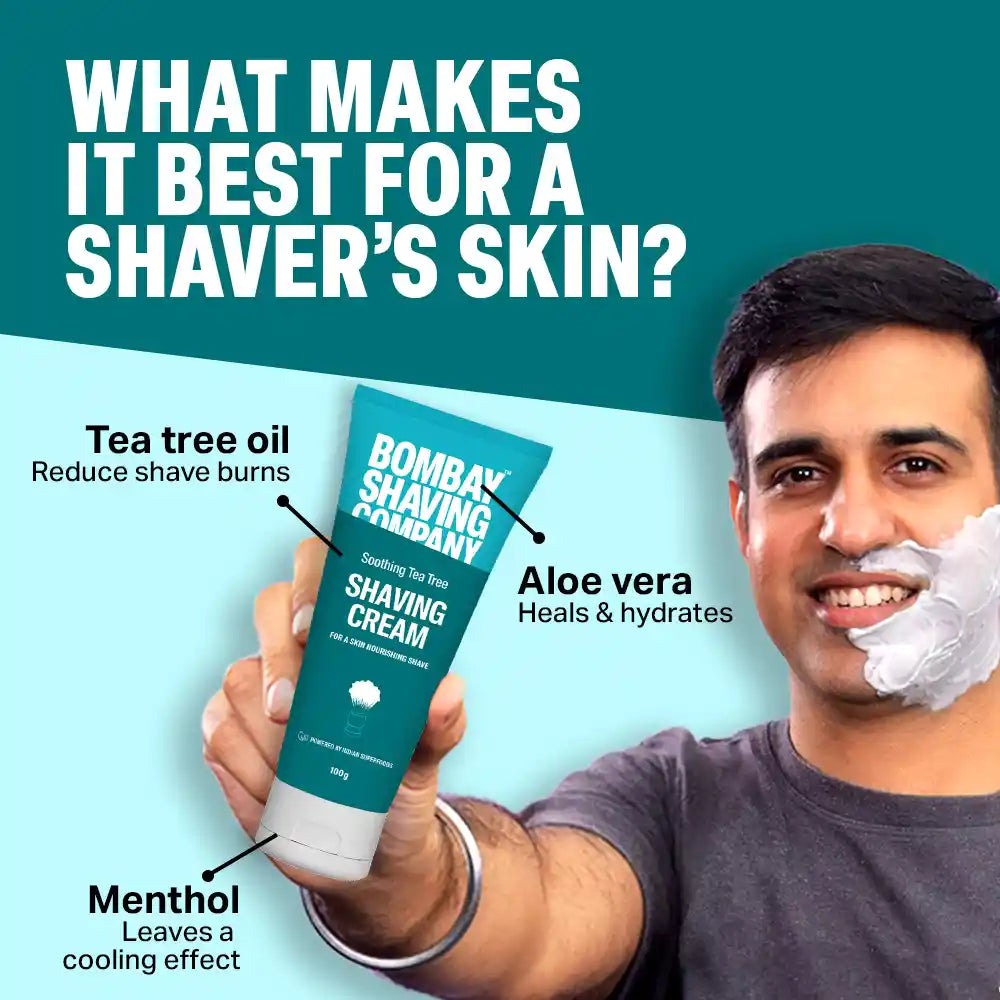 Shaving Cream | Tea Tree Oil & Aloe Vera, 100g