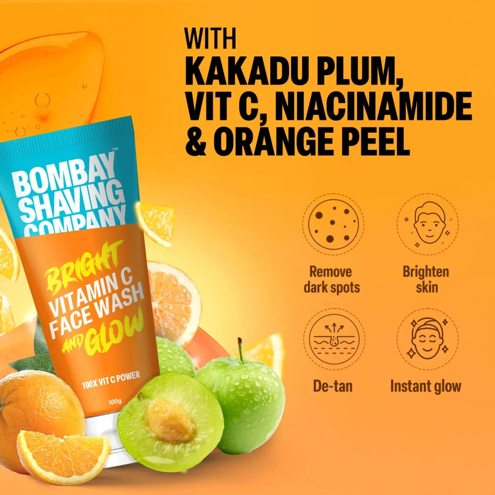 Bright & Glow Vit C Face Wash, 100g
