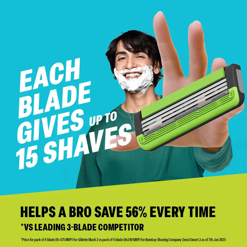 Sensi Smart3 Cartridge (Pack of 4 Blades)