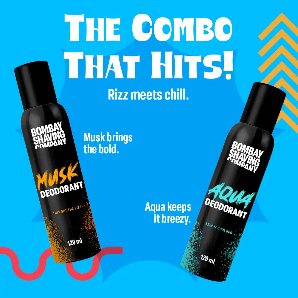 Aqua & Musk Deodorant Combo, 120ml (Pack of 2)