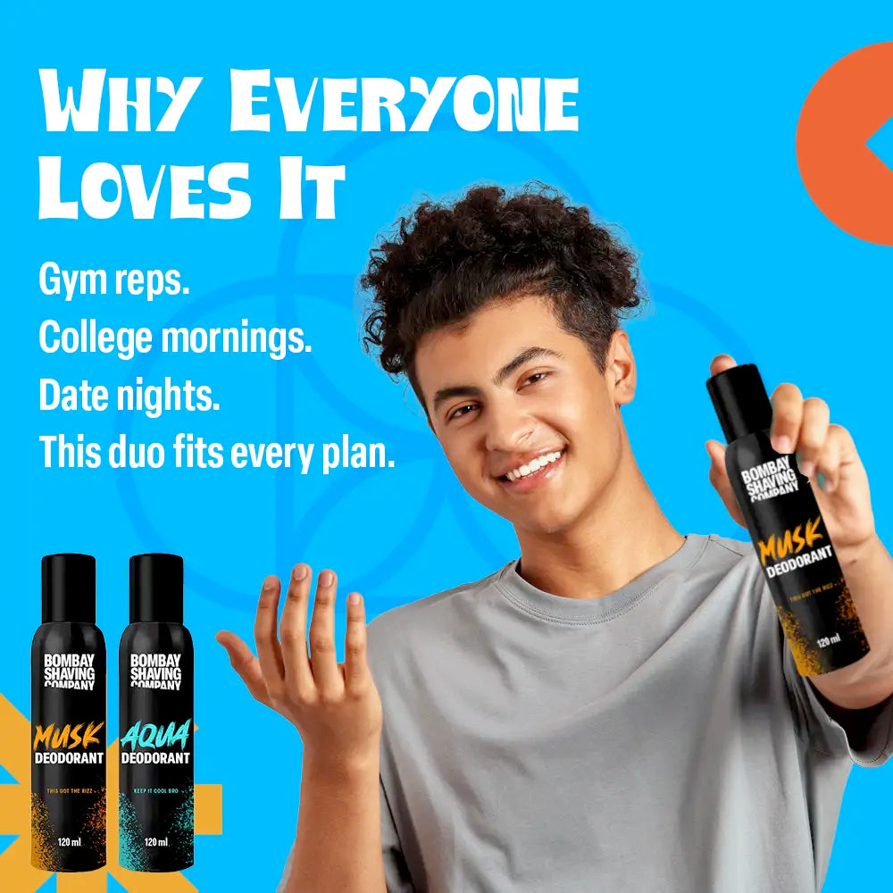 Aqua & Musk Deodorant Combo, 120ml (Pack of 2)