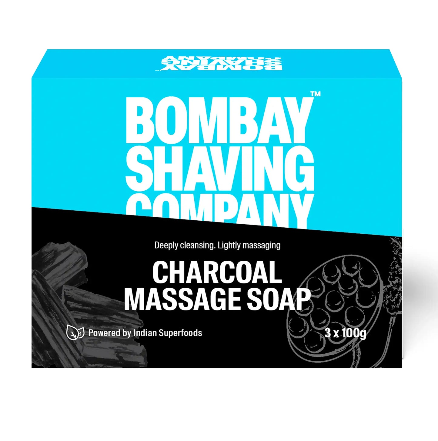 Charcoal Massage Soap (Pack of 3)