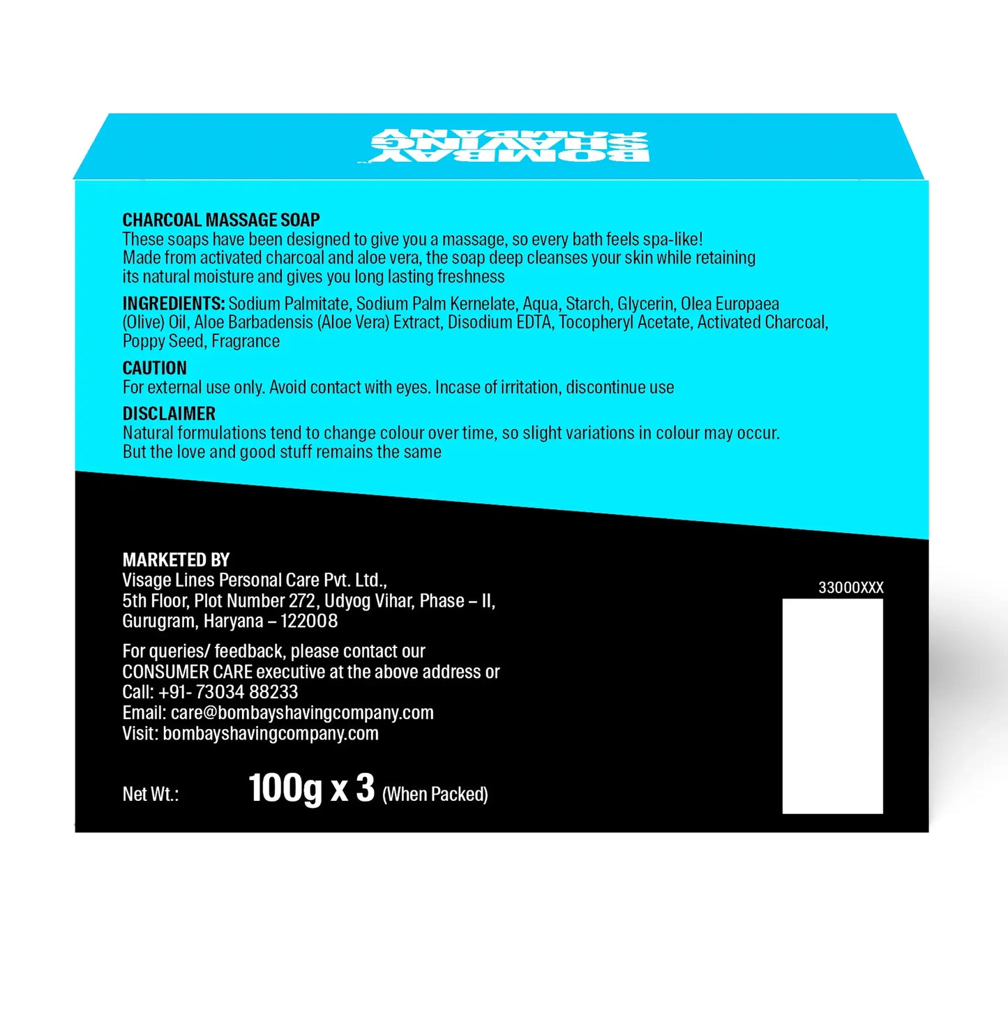 Charcoal Massage Soap (Pack of 3)