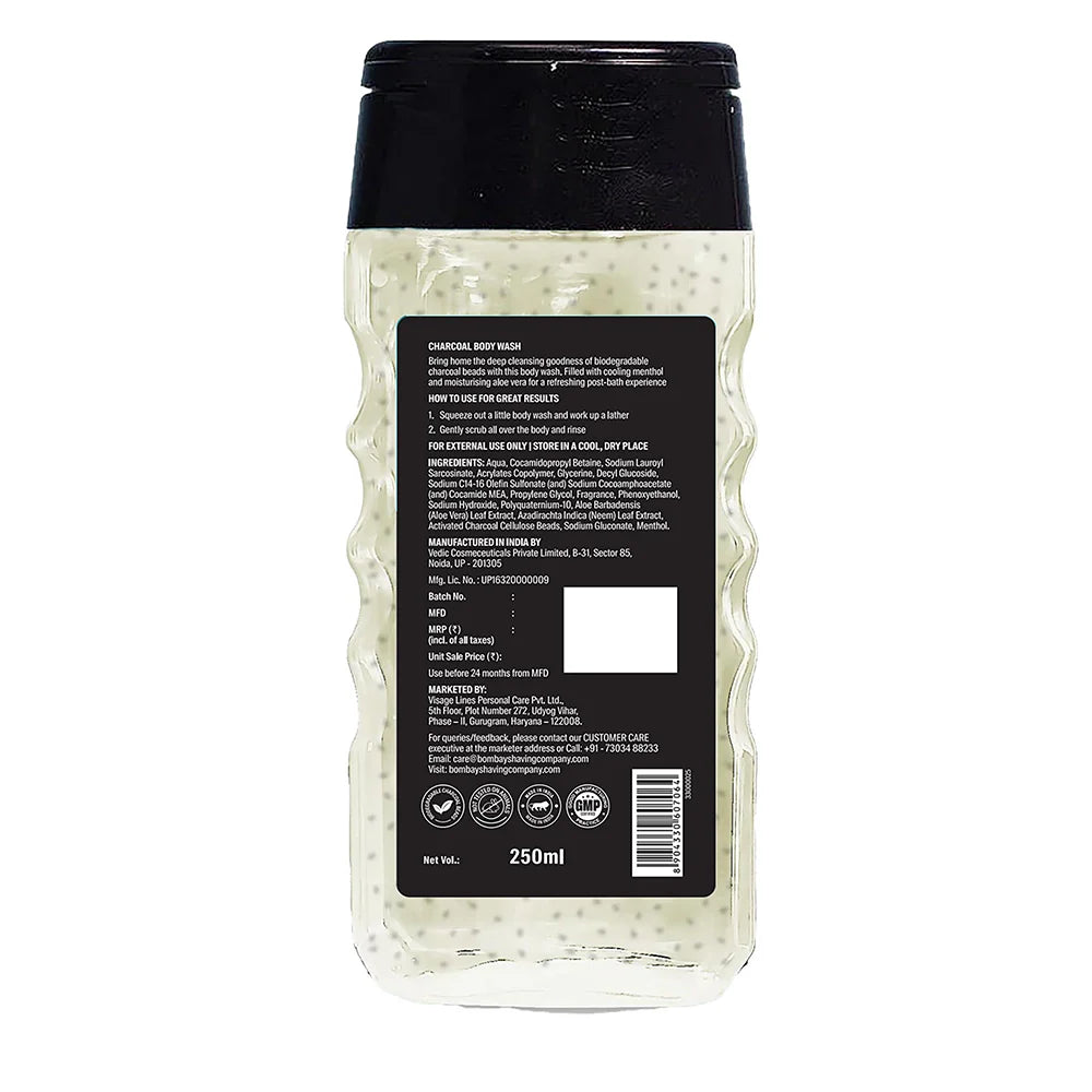 Charcoal Body Wash, 250ml
