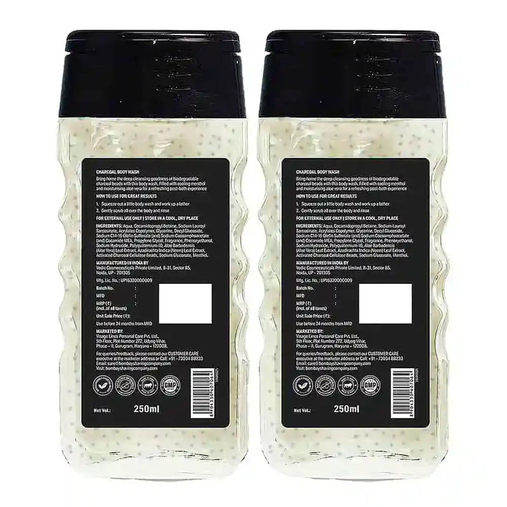 Charcoal Body Wash, 250ml (Pack of 2)