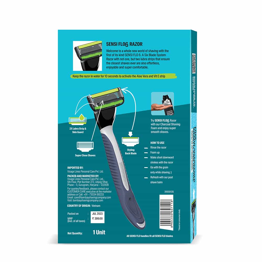 Sensi Flo6 Value Pack (Razor + 4 Cartridges)