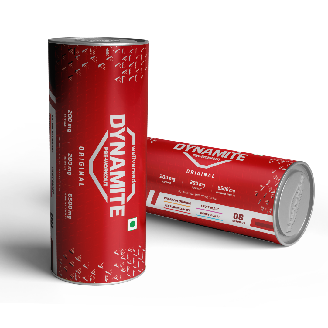 Dynamite Original Pre-workout Sachets (Pack of 8, Assorted Flavours)